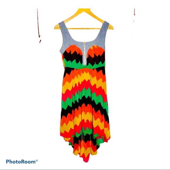 ✨VINTAGE COLOURFUL SLEEVELESS WOMEN DRESS (L) - Picture 1 of 6